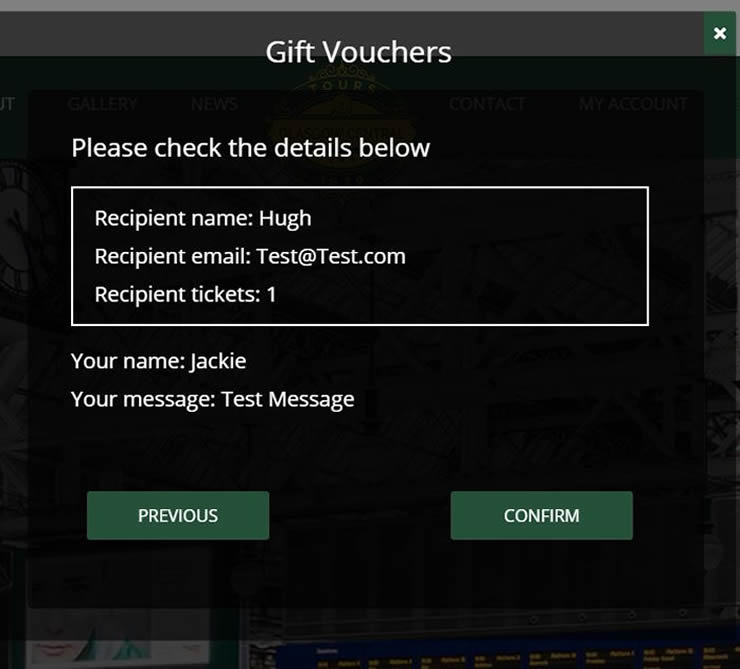 Gift Vouchers - Step 4